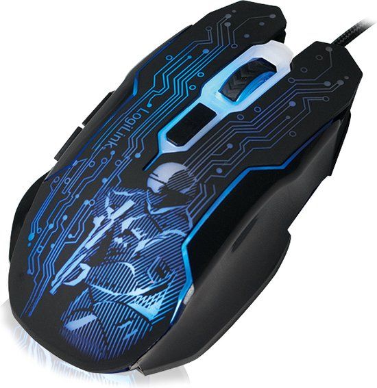 LogiLink ID0137 - Muis - USB Type-A - Optisch - 2400 DPI - Ambidextrous - Zwart