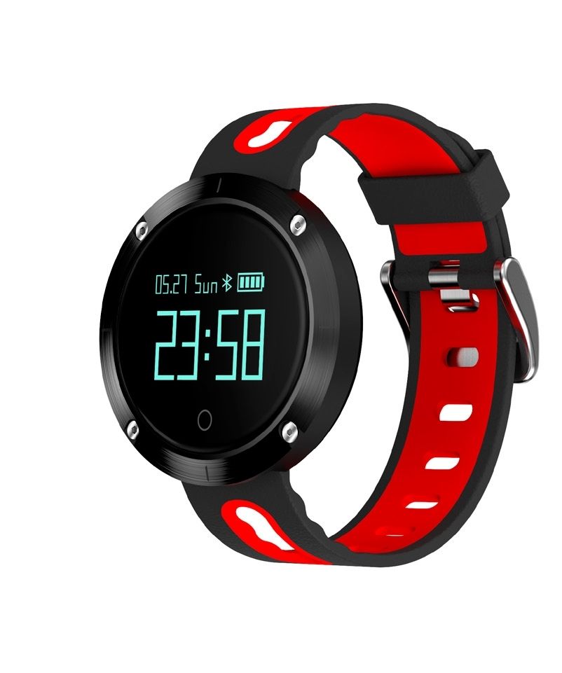 Billow XS30BR Smartwatch - Zwart/Rood - Hartslag - IP67 - 1.0 inch OLED