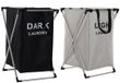 Benson Wasmanden set - 2x 60 Liter compartiment - Light / Dark - 39 x 38 x 60 cm - aluminium frame
