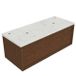 Saniclass Holz Frame Badkamermeubelset - 120x45x43cm - Dia marmeren wastafelblad gepolijst (wit) - 2 kraangaten - 1 lade - mat walnut pure (hout) SW1420774/SW728220