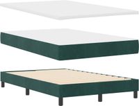 vidaXL Boxspringbed met hoofdeinde, donkergroen, 120 x 200 cm, fluweel