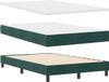 vidaXL Boxspringbed met hoofdeinde, donkergroen, 120 x 200 cm, fluweel
