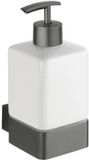 Unyqoos® Distributeur de savon élégant et rechargeable avec fixation murale et design moderne