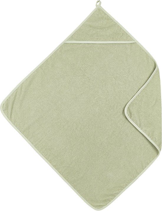 Meyco Baby Popcorn badcape - soft olive - 75x75cm