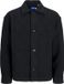 JACK&JONES JORGREENPOINT JACQUARD OVERSHIRT LS LN Heren Overhemd Zwart Katoen Loose Fit
