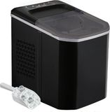 Happiq Machine à glaçons professionnelle - Électrique - Portable - Inox - Glaçons variés - Noir