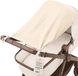 Totsy baby ASE Spolka Akcyjna Zonbescherming Kinderwagen 70 x 45 cm UV Zonwering Baby Mousseline Schaduwdoek voor Buggy Sportwagen Wandelwagen tegen Zon Wind en Regen Opvouwbaar Lichtbeige Mousseline
