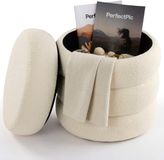 AREBOS Bouclé Opbergkruk Ø42 cm