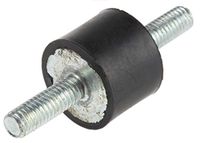 RS PRO Rubberen trillingsdemper, buiten-/buitendraad buffer M6, Ø 20 mm x 15 mm, 60 Shore A, verpakking van 8 stuks
