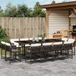 Maison Exclusive - Ensemble de jardin, 13 pièces, avec coussins, marron, en polyrotin
