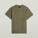 G-Star Unit stripe r t wmn Femme Hauts M Coton 100% kaki foncé/asphalte rayé