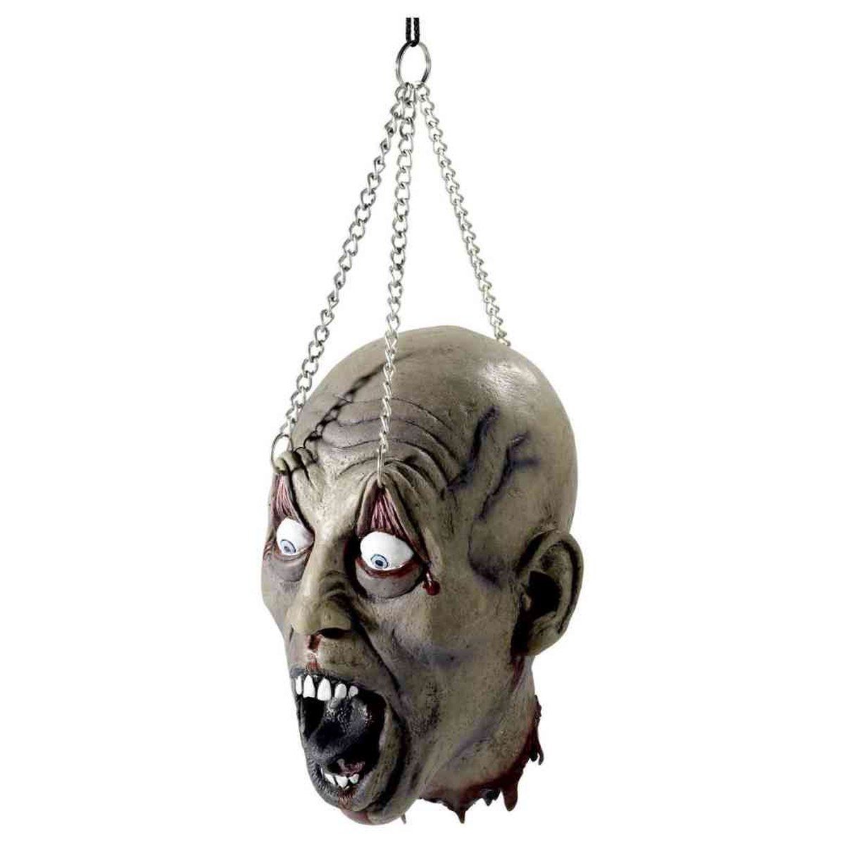 Smiffys Dismembered Latex Head - Halloween Costume - Silver/Grey