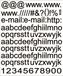Quattroerre 1215 jeu de lettres, autocollant, noir