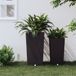 Maison Exclusive - Jardinière en résine tressée imitation rotin, couleur marron, avec bac amovible, 21/49 litres