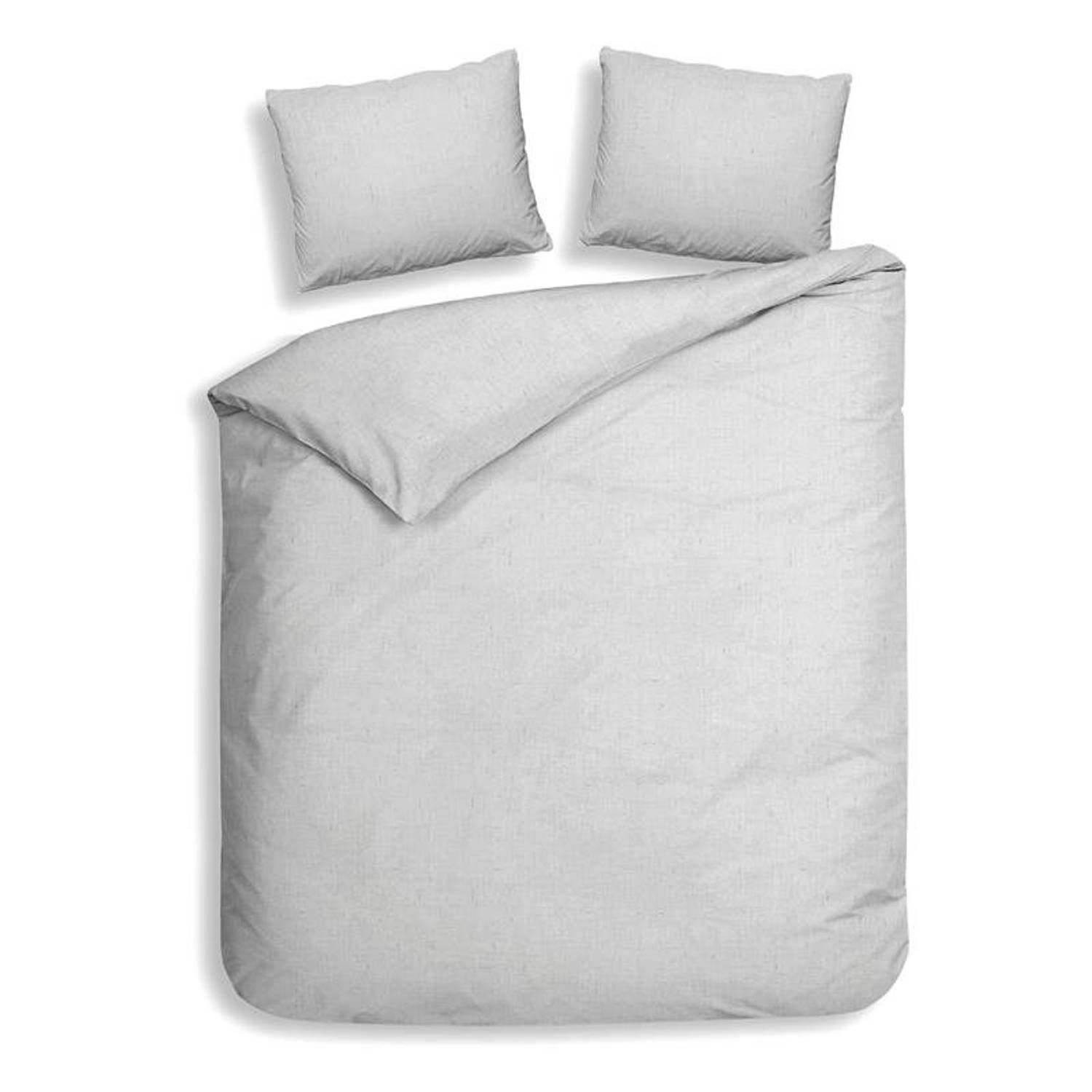 Slaap Vaak Heckett Lane Dekbedovertrek Flanel Franela - silver grey - 200x200/220