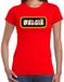 Bellatio Decorations Verkleed T-shirt voor dames - Belgie - rood - supporter - themafeest XL