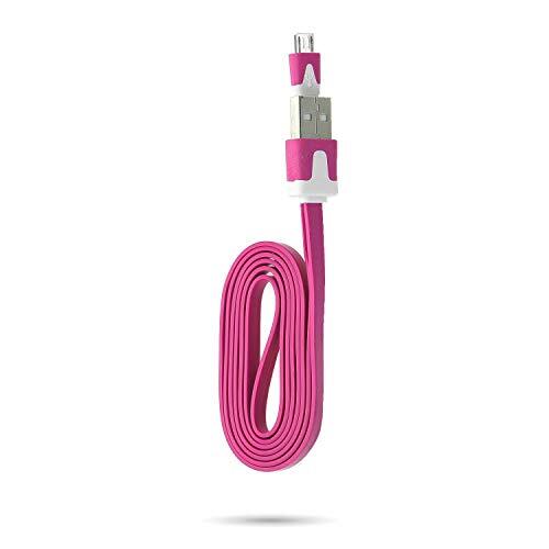 Shot Case Oplaadkabel voor Nokia 3.2 USB/Micro-USB 1 m Noodle Universal aansluiting synchronisatie (Rosa Bonbon)