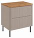 3E 3xE living.com 3xE living Badkamerkast 60, Kasjmier, blad craft eiken, poten zwart, 60,8 x 44,2 x 65 cm