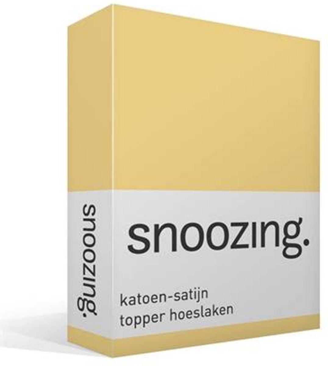 Snoozing katoen-satijn topper hoeslaken - Lits-jumeaux (180x200 cm) - Geel