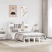 Prolenta Maison Exclusive - Bed met nachtkastje en boekenkast, zonder matras, wit, 140x200 cm, massief grenenhout