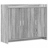 vidaXL Dressoir Grijs Sonoma 98,5 x 33 x 80 cm Bewerkt hout