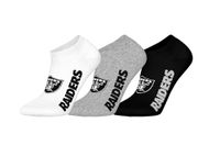 NFL Las Vegas Raiders 3pk Sneaker Socks - Wit/Grijs/Zwart - Maat 43/46