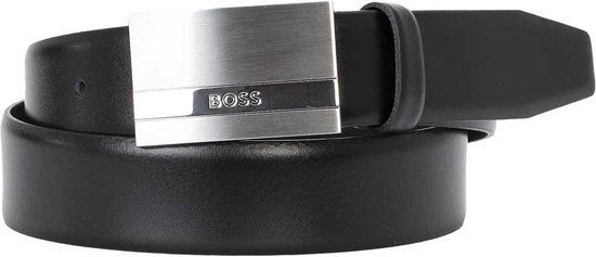BOSS Baxton Heren Riem - Zwart - Maat 100 - Leer