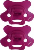 Difrax Fopspeen Natural - 12 tot 18 Maanden - Paars - 2 Stuks
