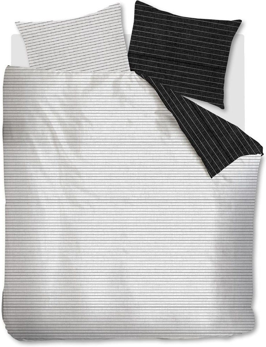At Home Notes Dekbedovertrek - Lits-jumeaux - 240x200/220 cm - Zwart Wit