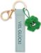 Merkloos / Sans marque NICI Sleutelhanger Klaverblad - Geluksbrenger Accessoire - Tas Decoratie - Kunstlederen Band - 10 cm - Turquoise