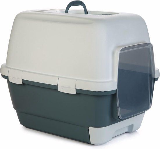 Stefanplast Cathy Clever&Smart Kattenbak - Blauw/Wit - 58 x 45 x 48 cm