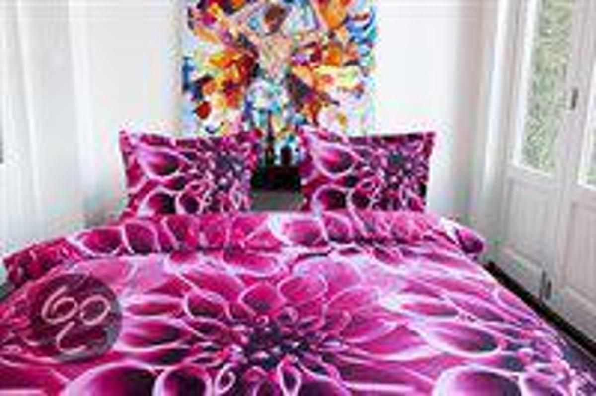 Refined Marit Dekbedovertrek - Eenpersoons - 140x200/220 cm - Fuchsia