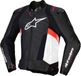Alpinestars Veste En Cuir Missile V3 Black White Red Fluo, Taille: 50
