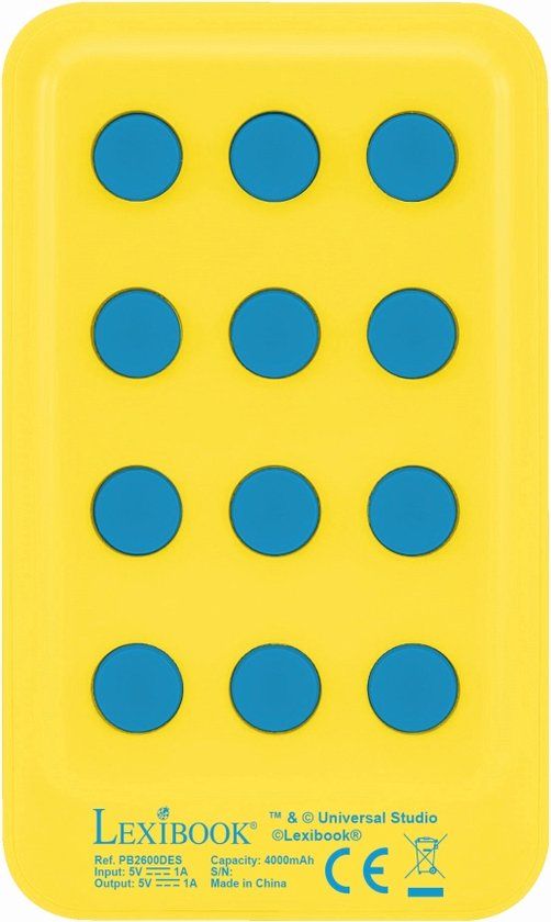 Lexibook Despicable Me Power Bank - 4000 mAh - Geel