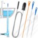 Déboucheur de canalisation - Brosse double pour tuyau - Acier inoxydable - Jeu de 4 pièces