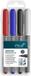 Pica Classic 534/04 Marqueur permanent Lot de 4 Couleurs Moyenne 1,0 mm