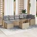 Prolenta Maison Exclusive - Set van 8 tuinbankkussens, beige, van polyrotan