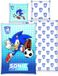 Sonic Linge de lit Sonic 135 x 200 cm Bleu/Blanc Coton
