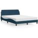 Dover Lit Double Lit Adulte Lit Avec Matelas Dover Bleu 140x200 Cm Velours