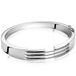 Zinzi Mart Visser by ZINZI zilveren strakke bangle armband 11mm, drie banen bezet met witte zirconia's MVA18