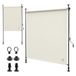 VOUNOT® Verticale luifel voor buiten, 200 x 310 cm, verticale luifel met slinger, zonder boren, inkijk- en zonwering, verstelbaar, voor balkon, terras, tuin, beige