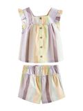 Next - Meisjes - 2-delige babyset van geweven top en short - Paars