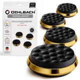 Oehlbach Air Absorb resonantie demper voor luidsprekers en subwoofer (absorber, trillingsdemper) goud 4 stuks