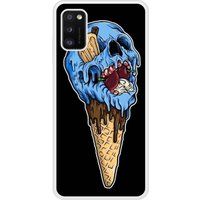 Icecat Bedrukt siliconen hoesje compatibel met Galaxy A41 Ice cream skull