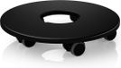 Merkloos Pratique Support à roulettes pour Grandes et Lourdes Pots de fleurs - Noir, Plastique, Rond, Avec roulettes