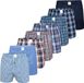 MG-1 Core Multipack 8-Pack Boxershorts Heren - Maat L - Blauw/Lichtblauw - Geruit - 100% Katoen