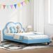 Maison Exclusive Cadre de lit enfant avec tête de lit, bleu, 90 x 190 cm, matériau polyuréthane