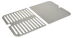 Weber Grilles de cuisson en acier inoxydable INOX pour Weber Go-Anywhere | lavable au lave-vaisselle - set de 2 moitiés