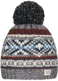Barts Kinderhoed Everart Grijs Gestreept Polyester Beanie 55 cm