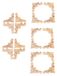 Lot de 20 pièces décoratives en bois, de forme angulaire, pour la décoration de meubles